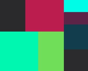 Fototapeta premium red magenta orange cyan blue geometric shapes abstract background