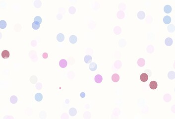 Light Blue, Red vector background with beautiful snowflakes.