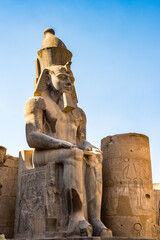 It's Colossus inside Luxor Temple, a large Ancient Egyptian temple, East Bank of the Nile, Egypt....