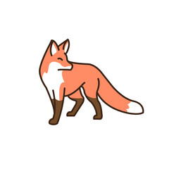 Simple and Modern Fox logo or icon sign template design for versatile 
business and company