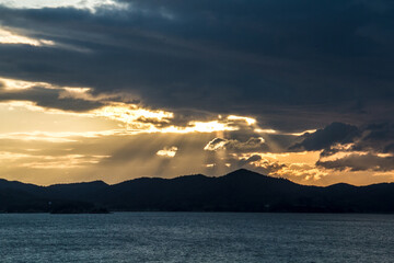 Beautiful sunrise of Seto Inland Sea in Shodoshima_12