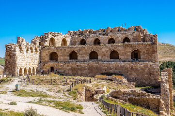 It's Kerak Castle, a large crusader castle in Kerak (Al Karak) in Jordan.