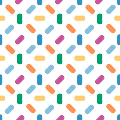 Simple colorful shapes vector seamless pattern