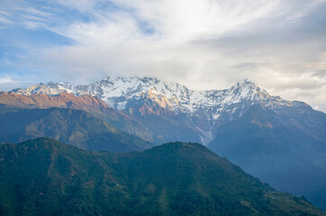 Obraz na płótnie Canvas Peaks of mountains Nepal landscape Himalayas 