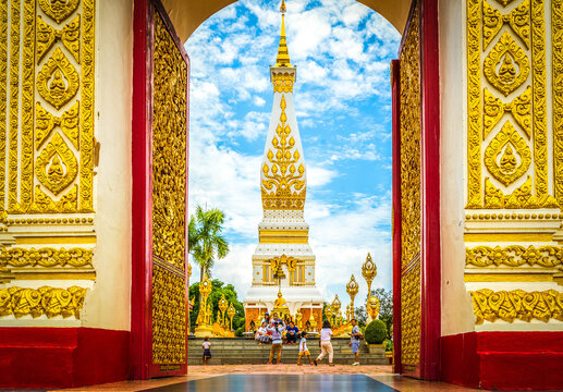 Phra That Phanom Pagoda at Phra That Phanom Temple , Nakhon Phanom Province, Northeastern Thailand