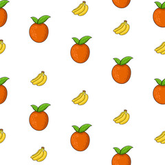 pattern seamless banana and orange