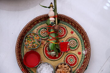 Naklejka premium Indian traditional wear Hindu culture wedding celebration