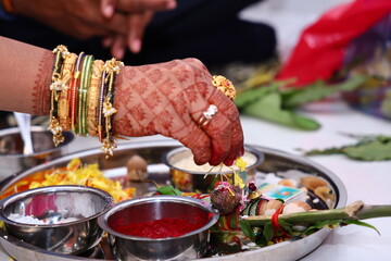 Indian traditional wear Hindu culture wedding celebration
