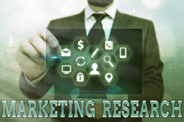 Word writing text Marketing Research. Business photo showcasing process of gathering and interpreting information about Information digital technology network connection infographic elements icon