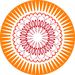 Circle mandala pattern. Vintage decorative round element. Circle ornament. East motif. Vector illustration.