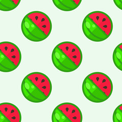 Seamless vector repeat pattern of melons for wrapping paper, wallpaper or textile background