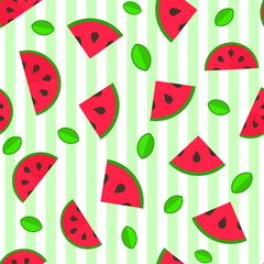 Seamless vector repeat pattern of melons for wrapping paper, wallpaper or textile background