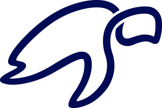 recommend clip art: Simple Line Art of Sea Turtle Design