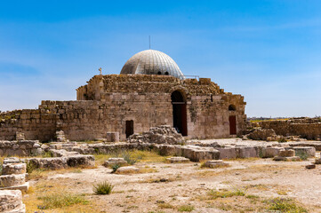 It's Umayyad Palace at the Amman Citadel (Jabal al-Qal'a), a national historic site at the center of downtown Amman, Jordan.