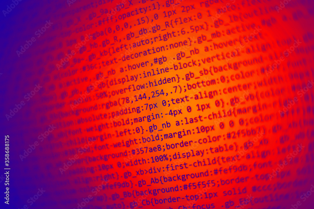 Poster program code on a monitor