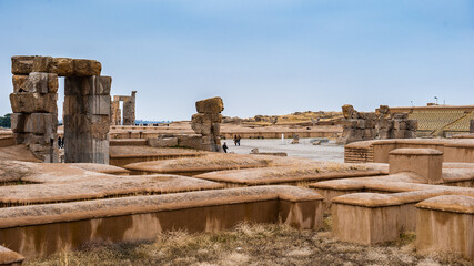 It's Apadana of Xerxes in the ancient city of Persepolis, Iran. UNESCO World heritage site