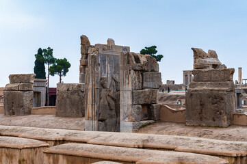 It's Apadana of Xerxes in the ancient city of Persepolis, Iran. UNESCO World heritage site