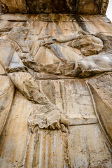 It's Ancient relief in Persepolis, the ceremonial capital of the Achaemenid Empire. UNESCO World Heritage