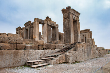 It's The Hundred colums hall in (Apadana of Xerxes) in the ancient city of Persepolis, Iran. UNESCO World heritage site