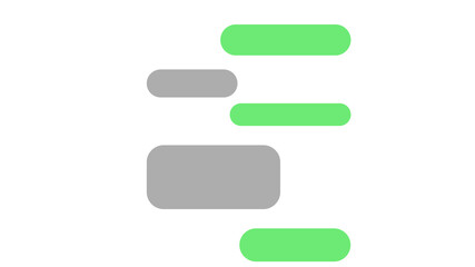 Blank empty bubbles design elements. Chat on line symbol template