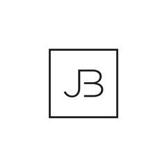 Modern logo design illustration with initial JB, letter, initial, simple, clean, consulting, brand, icon