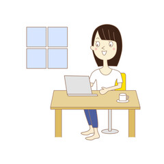 リモートワーク　イラスト
