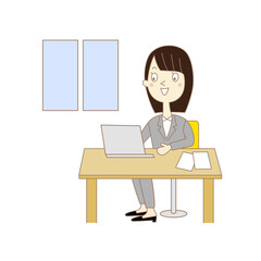 リモートワーク　イラスト