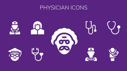 physician icon set