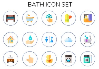 bath icon set