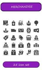 merchandise icon set