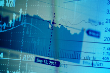 Eschange data. Finance concept.