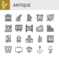 Set of antique icons