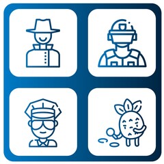 Set of handcuffs icons