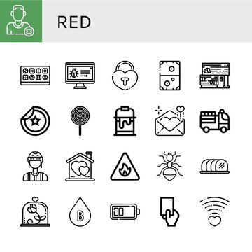red icon set