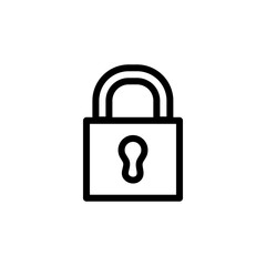 padlock icon line art design