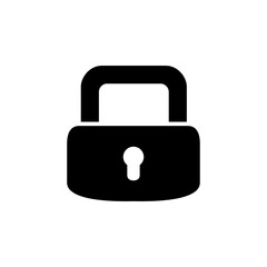 padlock icon glyph style design