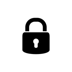 padlock icon glyph style design