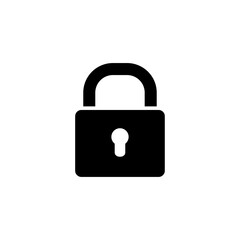 padlock icon glyph style design