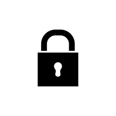 padlock icon glyph style design