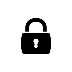 padlock icon glyph style design