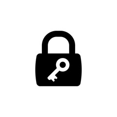 padlock icon glyph style design