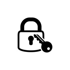 padlock icon glyph style design