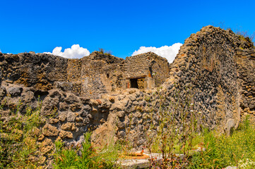 It's RUins of Pompeii, an ancient Roman town destroyed by the volcano Vesuvius. UNESCO World...