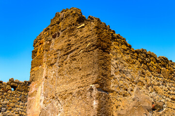 It's Pompeii, an ancient Roman town destroyed by the volcano Vesuvius. UNESCO World Heritage site