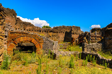It's Pompeii, an ancient Roman town destroyed by the volcano Vesuvius. UNESCO World Heritage site
