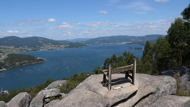 Beautiful San Simon&acute;s bay sight in Pontevedra, Spain