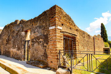 It's Pompeii, an ancient Roman town destroyed by the volcano Vesuvius. UNESCO World Heritage site