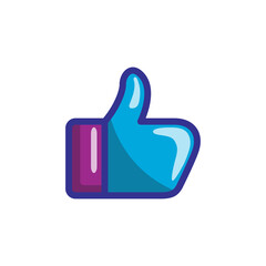 thumb up icon color style design