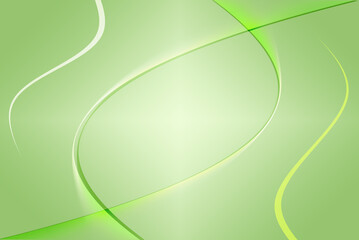 green background effect with billowing lines intersecting