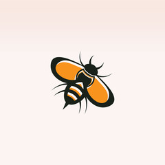 Bee logo simple and modern inspiration for business template vector design
